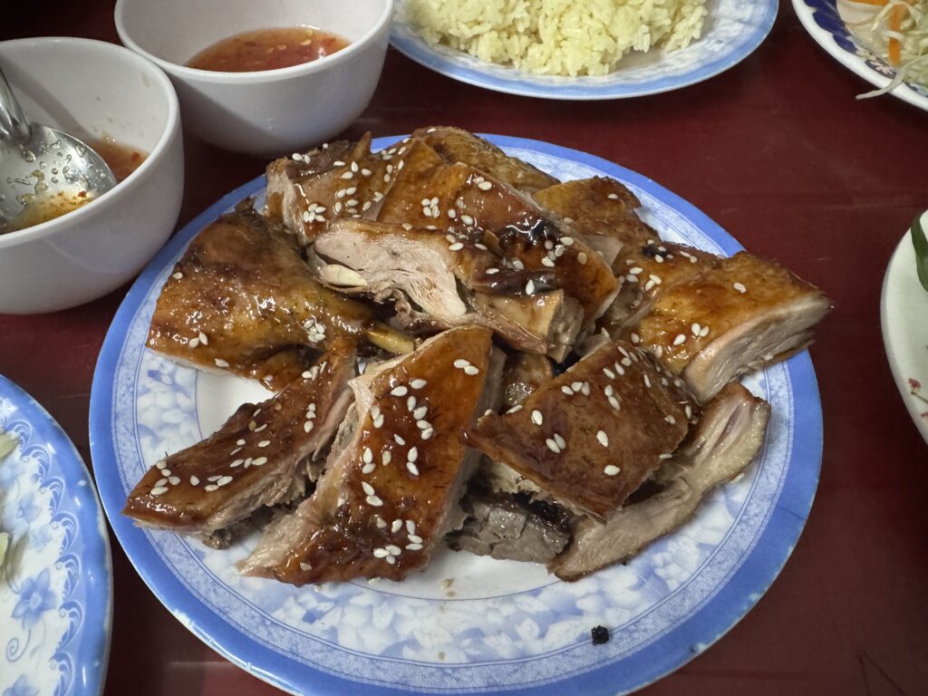 Grilled duck meat served with sweet dipping sauce at VỊT 26 HÀN THUYÊN in Nha Trang